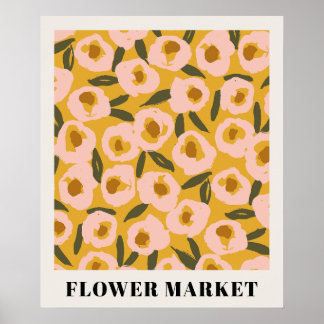 Bold Inky Floral Pattern | Hand-Drawn Botanical Poster