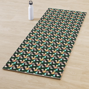 Bold interlocking abstract geometric pattern 1280 yoga mat