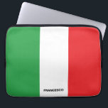 Bold Italian Flag Personalised Laptop Sleeve<br><div class="desc">This bold and simple green,  white and red of the Italian flag on a personalised laptop sleeve case.  It makes a wonderful gift for anyone who loves their Italian heritage. Great for home,  office,  or school!</div>