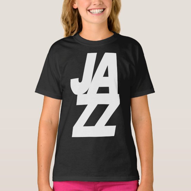 Bold Jazz Music logo design T-Shirt (Front)