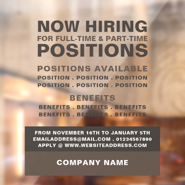 Bold Job Vacancy Recruitment Advertising (Sheet 2)