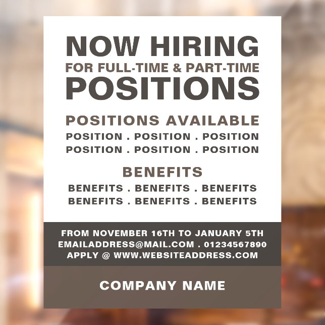 Bold Job Vacancy Recruitment Advertising (Sheet 2)
