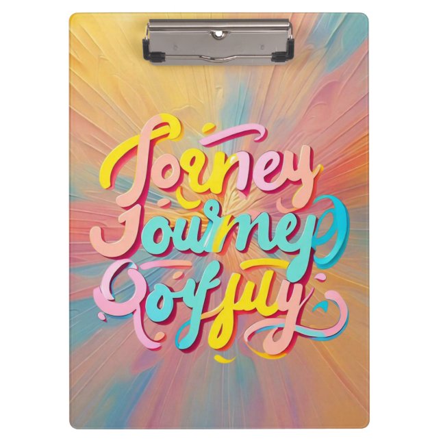 "Bold Journey Typography" Clipboard (Front)