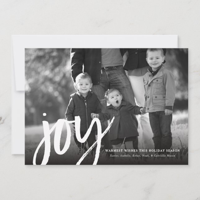 Bold Joy Holiday Photo Card (Front)