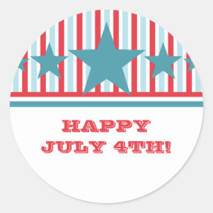 Bold July 4th Stars and Stripes Stickers