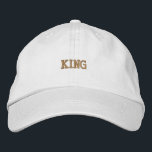 Bold King-Themed Cap in Durable Cotton Fabric Hat<br><div class="desc">Durable cotton cap with bold "King" embroidery,  designed for style and comfort.</div>