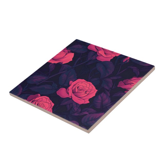 Bold Kitchen Rose Ceramic Tiles  For Kitchen Wall (Side)