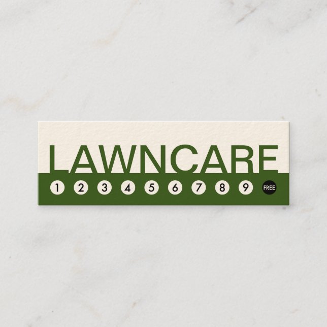 bold LAWNCARE customer loyalty Card (Front)