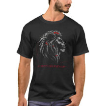 Bold Leo Zodiac Lion Red and White Word Art Design