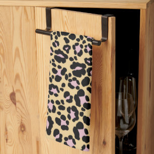 Bold Leopard Animal Print Glam 1 Tea Towel