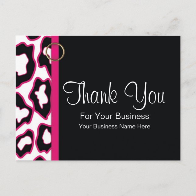 Bold Leopard Print :: Business Postcard Template (Front)