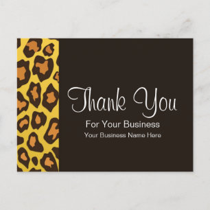 Bold Leopard Print :: Business Postcard Template