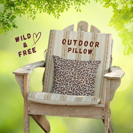 Bold Leopard Print Pattern Brown Black Tan Spot - Cushion