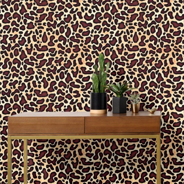 Bold Leopard Print Pattern Brown Black Tan Spot -  Wallpaper (Creator Uploaded)