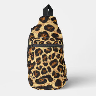Bold Leopard Print Sling Backpack