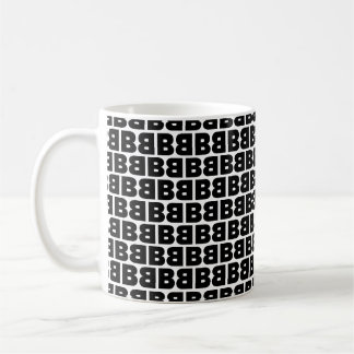 Bold Letter B Pattern Alphabet Coffee Mug