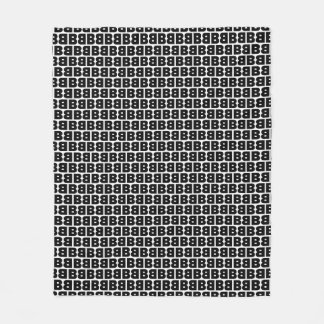 Bold Letter B Pattern Alphabet Fleece Blanket