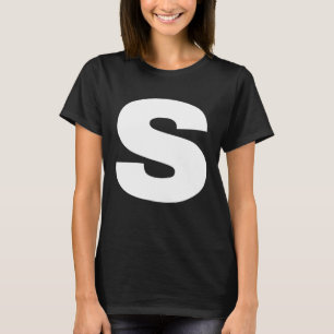 Bold Letter S Alphabet Characters Big Font Capital T-Shirt
