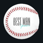 Bold Letters "Best Man" Personalised Wedding Party Baseball<br><div class="desc">Personalised gifts for your wedding party.</div>