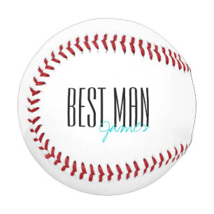 Bold Letters "Best Man" Personalised Wedding Party Baseball