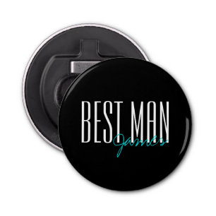 Bold Letters "Best Man" Personalised Wedding Party Bottle Opener