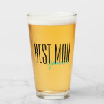 Bold Letters "Best Man" Personalised Wedding Party Glass<br><div class="desc">Personalised gifts for your wedding party.</div>