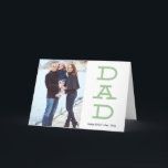 Bold Letters Dad Father's day Photo Greeting Card<br><div class="desc">A photo Greeting card Featuring Dad in Bold Letters.</div>