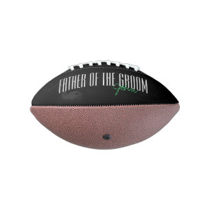 Bold Letters "Father of the Groom" Wedding Party Football