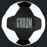 Bold Letters "Groom" Personalised Wedding Party Soccer Ball<br><div class="desc">Personalised gifts for your wedding party.</div>