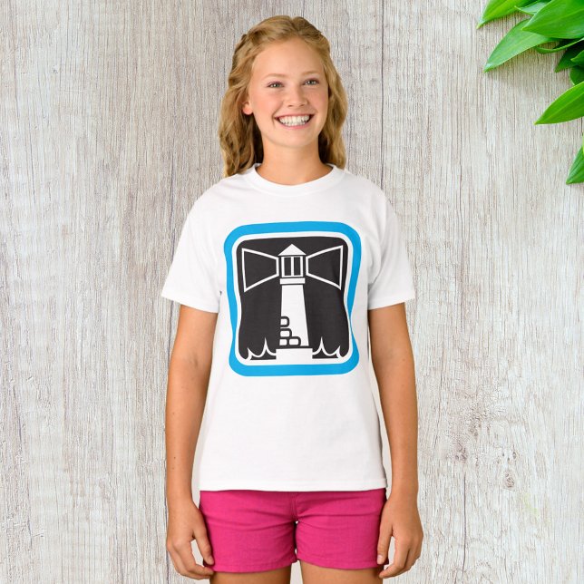 Bold Lighthouse Beacon with Ocean Waves Icon  T-Shirt (Creator Uploaded)