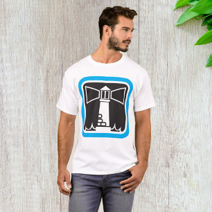Bold Lighthouse Beacon with Ocean Waves Icon  T-Shirt