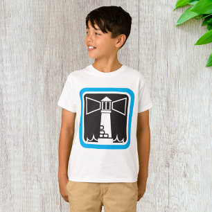 Bold Lighthouse Beacon with Ocean Waves Icon  T-Shirt