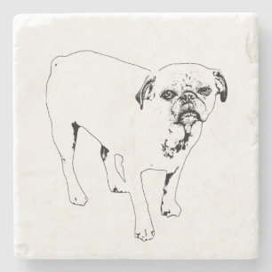 Bold Line Dog Coaster For Joyful Gatherings