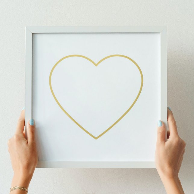 Bold Line Gold Heart Foil Prints (Creator Uploaded)