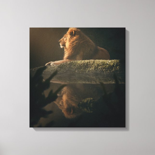 Bold Lion Bold Shadow Twin Canvas Art (Front)