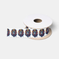 Bold Lion Head with Sunglasses and Crown