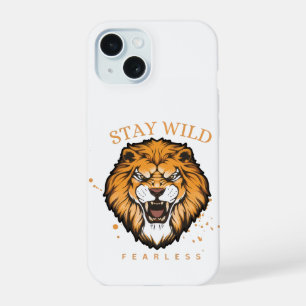 Bold Lion iPhone Case Aesthetic Animal Cover for