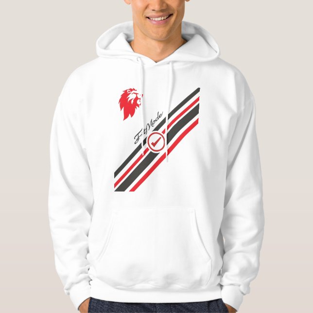 Bold Lion Stripe Graphic Hoodie (Front)