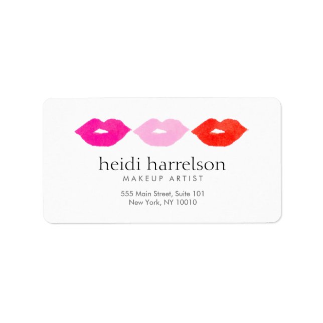 Bold Lips Trio Watercolor Makeup Artist White Label (Front)