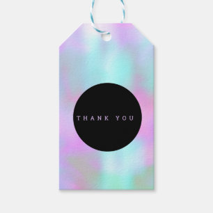 Bold Liquid Ink Marble Pink Colourful Thank You Gift Tags
