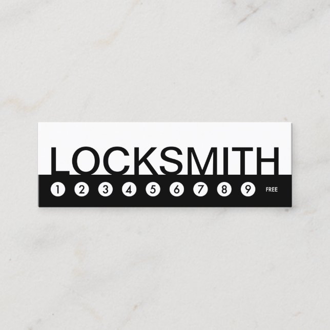 bold LOCKSMITH customer loyalty (Front)