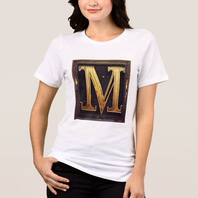 Bold Log M Geometric T-Shirt Tri-Blend Shirt (Front)