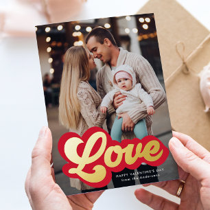 Bold Love Script Red and Gold Valentine's Day