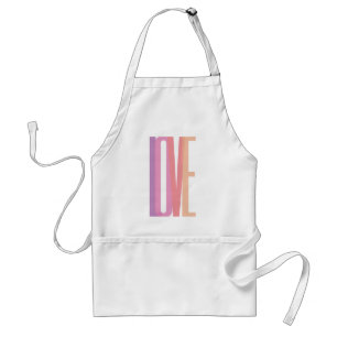 Bold Love Typography in Pastel Colours Standard Apron
