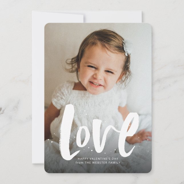 Bold love Valentine's Day photo card (Front)