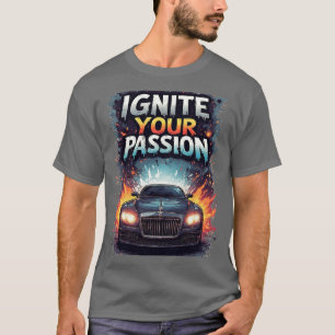 Bold Luxury Car Graphic And Dynamic Colour Splash T-Shirt