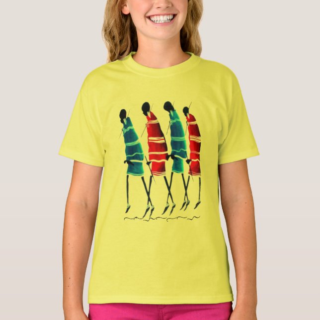 Bold Maasai artistry meets Parisian street style T-Shirt (Front)