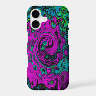 Bold Magenta Abstract Groovy Liquid Art Swirl