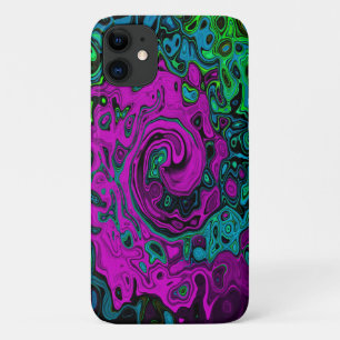 Bold Magenta Abstract Groovy Liquid Art Swirl Case-Mate iPhone Case