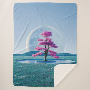 Bold Magenta Echinacea Wildflower Cosy Throw Blank